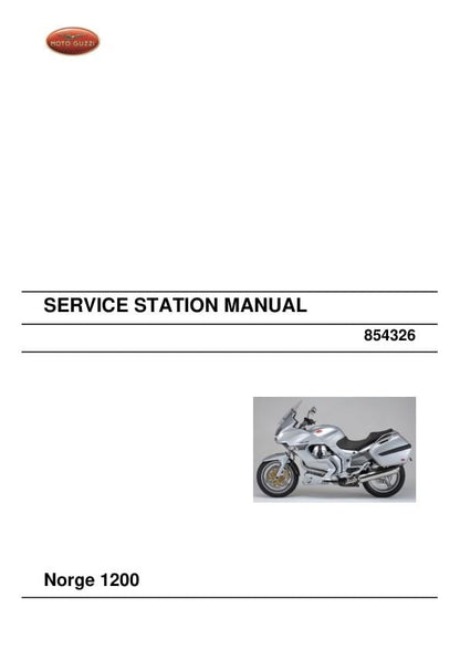 Moto Guzzi Norge 1200 Motorcycle Service Manual factory service manual title page