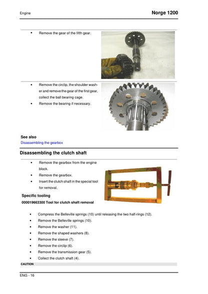 Moto Guzzi Norge 1200 Motorcycle Service Manual sample page with diagrams and specifications