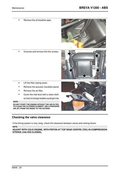 Moto Guzzi Breva 1200 | 1200 ABS Motorcycle Service Manual | 2013-2016 - sample page 4