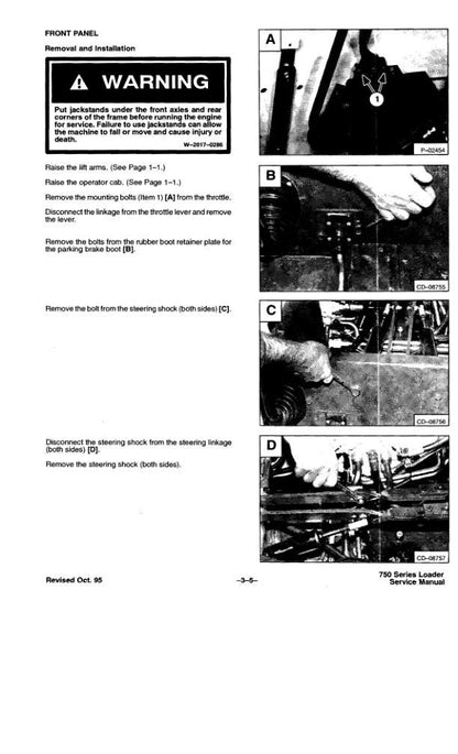 Bobcat 753 Skid Steer Loader Service Manual sample page from service manual