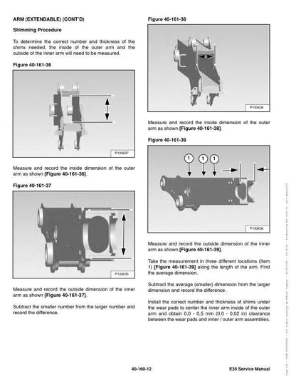 Bobcat E35 Compact Excavator Service Manual sample page from the repair manual