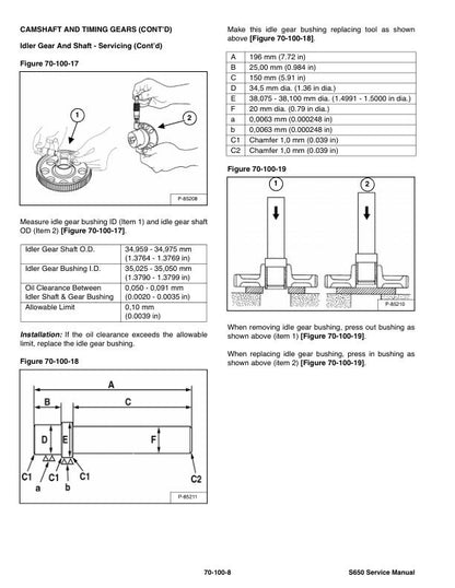 Bobcat S630 Skid Steer Loader Service Manual sample page from the repair manual
