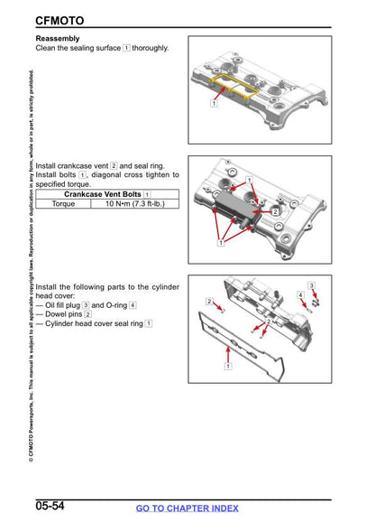 CFMOTO UFORCE U10 xl pro highland Service Repair Manual sample page from the repair manual