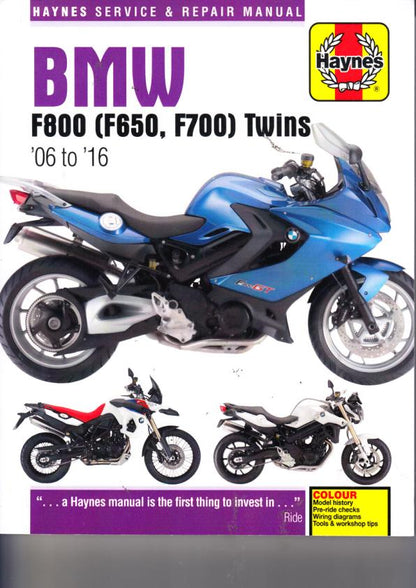 BMW F800 Twin K70 K71 K72 K73 K75 Service Manual factory service manual title page