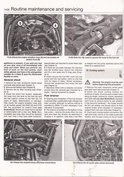 BMW F800 Twin K70 K71 K72 K73 K75 Service Manual sample page showing repair procedures