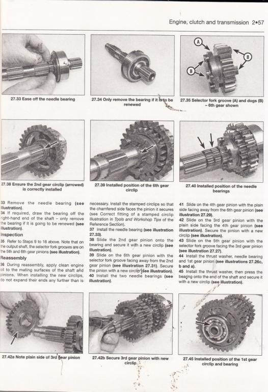 BMW F800 Twin K70 K71 K72 K73 K75 Service Manual sample page with service data and tables