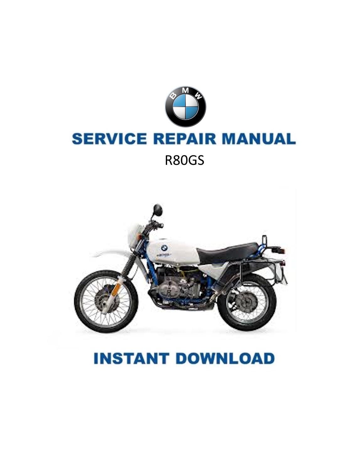 BMW R80 GS 247 Airhead Motorcycle Service Manual 1980-1987 - Service Manual PDF Instant Download