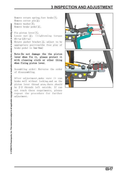 CFMOTO UFORCE 500 Service Repair Manual sample page from service manual
