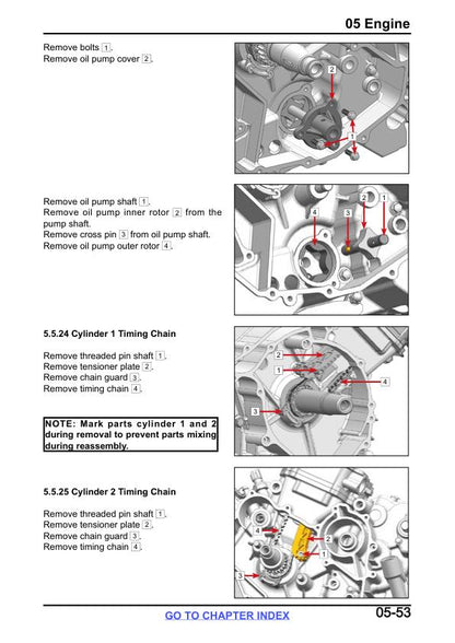 CFMOTO ZFORCE 800 Trail Service Repair Manual sample page showing repair procedures