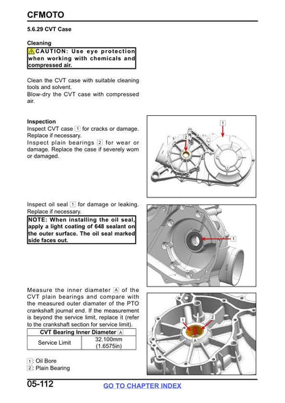 CFMOTO ZFORCE 800 Trail Service Repair Manual sample page from the repair manual