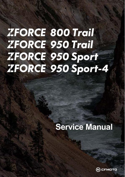 CFMOTO ZFORCE 800 Trail Service Repair Manual factory service manual title page