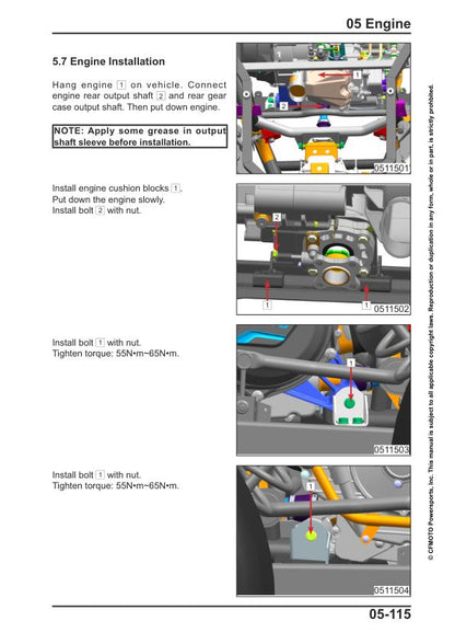 CFMOTO ZFORCE 950 sport Service Repair Manual sample page from the repair manual