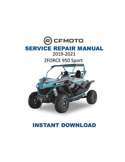 CFMOTO ZFORCE 950 sport Service Repair Manual 2019-2021 - Service Manual PDF Instant Download