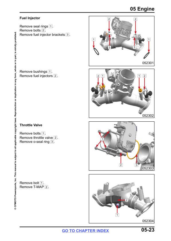 CFMOTO ZFORCE 950 H.O. Sport Ex 1000 Sport R Service Manual sample page from service manual
