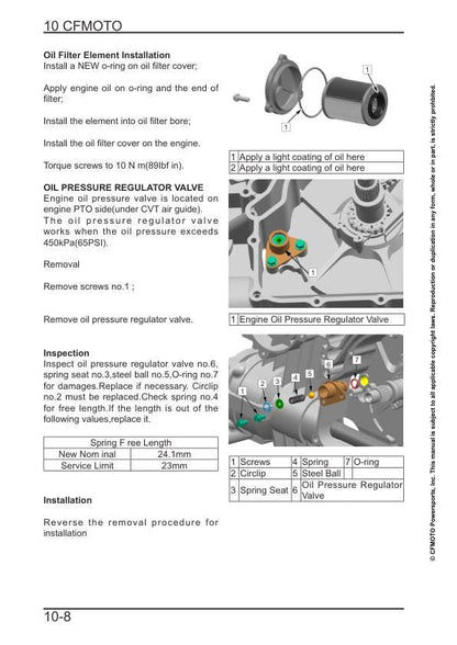 CFMOTO ZFORCE 800 Ex Service Repair Manual sample page from the repair manual