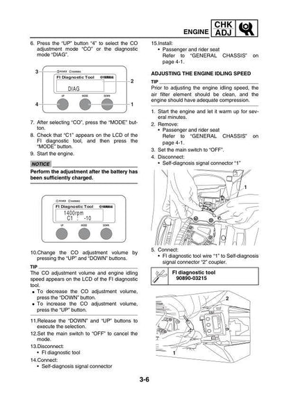 Yamaha YZF-R15 Motorcycle Service Manual sample page from service manual