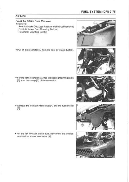 Kawasaki 1400GTR Concours 14 ABS Service Manual sample page from service manual