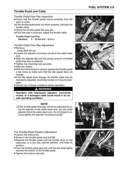 Kawasaki Mule 3010 3020 3000 Service Manual sample page from service manual
