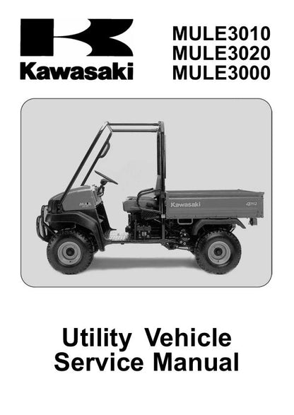 Kawasaki Mule 3010 3020 3000 Service Manual factory service manual title page