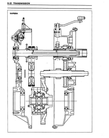 Kawasaki Mule 2510 2520 Service Manual sample page with technical illustrations