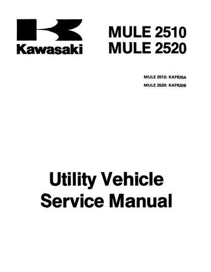 Kawasaki Mule 2510 2520 Service Manual factory service manual title page