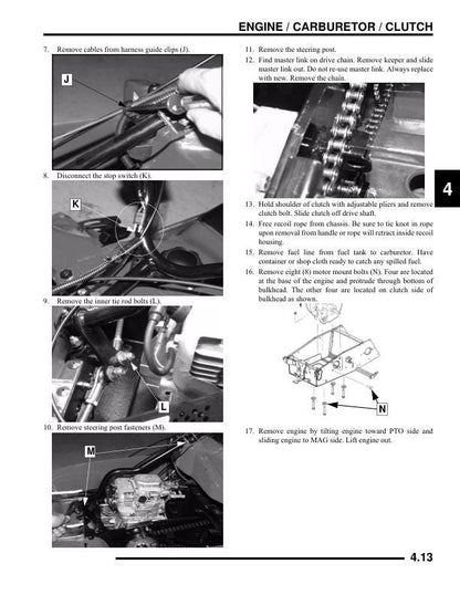 Polaris Indy 120 Snowmobile Service Manual sample page from service manual