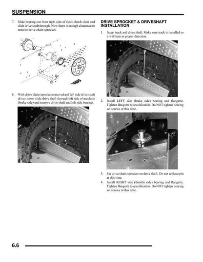 Polaris Indy 120 Snowmobile Service Manual sample page with technical illustrations