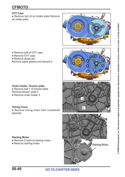 CFMOTO ZFORCE 500 Trail Service Manual sample page from the repair manual