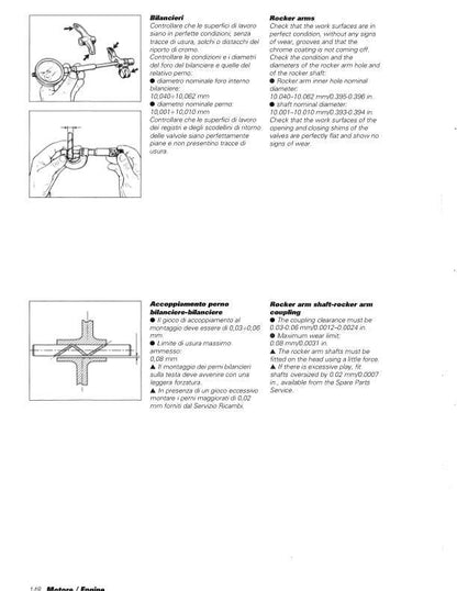 Ducati Monster 600 750 Motorcycle Service Manual sample page showing repair procedures