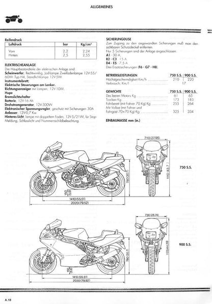 Ducati Supersport 750 900 Motorcycle Service Manual table of contents