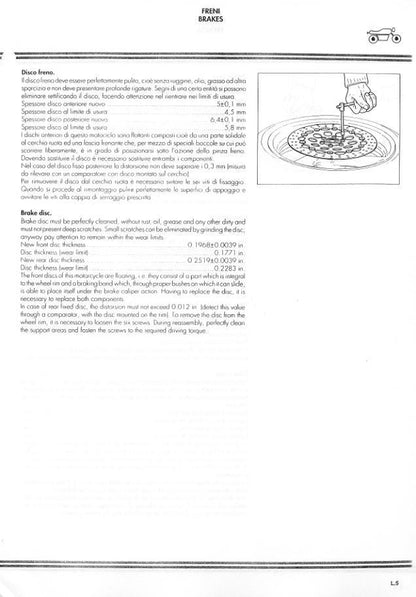 Ducati Supersport 750 900 Motorcycle Service Manual sample page showing repair procedures