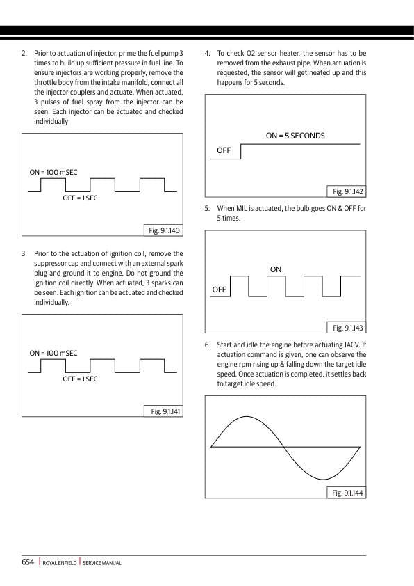 Royal Enfield Interceptor 650 Twin Service Manual sample page with service data and tables