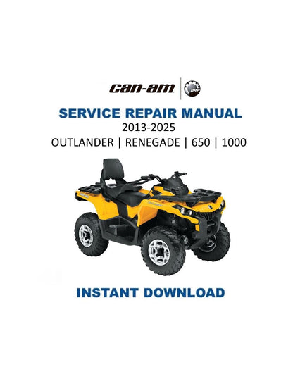 Can Am Outlander Renegade XMR 650 1000 Service Manual 2013-2015 - Service Manual PDF Instant Download