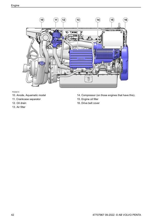 Volvo Penta D4 D6 Diesel Engine Service Repair Manual sample page from service manual