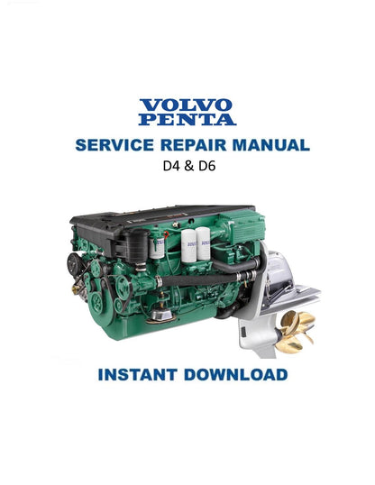 Volvo Penta D4 D6 Diesel Engine Service Repair Manual - Service Manual PDF Instant Download