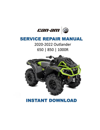 Can Am Outlander 650 850 1000R Service Manual 2020-2022 - Service Manual PDF Instant Download