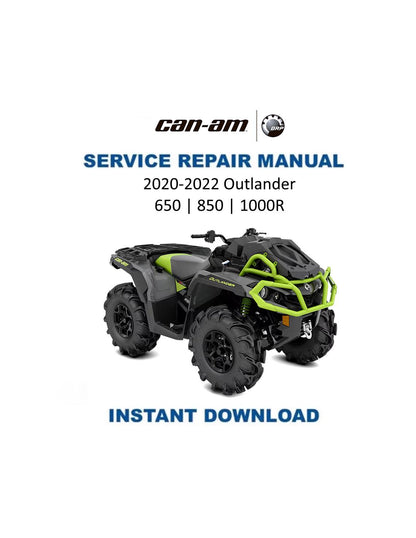 Can Am Outlander 650 850 1000R Service Manual 2020-2022 - Service Manual PDF Instant Download