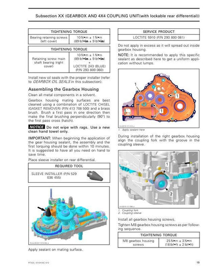 Can Am Defender Traxter HD5 HD8 HD10 Service Manual sample page from the repair manual
