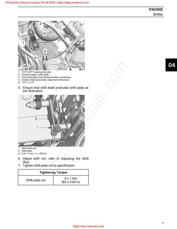 Can Am Renegade Outlander 650 1000 Service Manual sample page from service manual