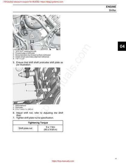 Can Am Renegade Outlander 650 1000 Service Manual sample page from service manual