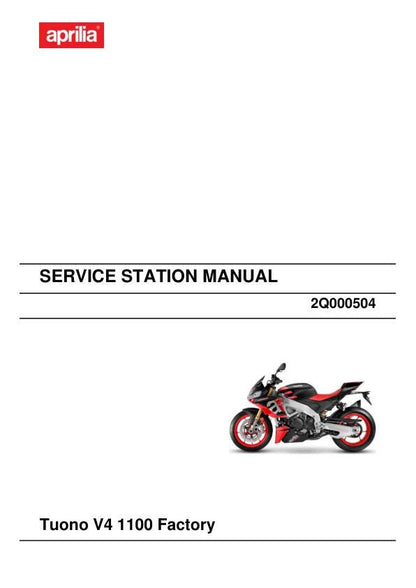 Aprilia Tuono V4 1100 Factory Service Manual factory service manual title page