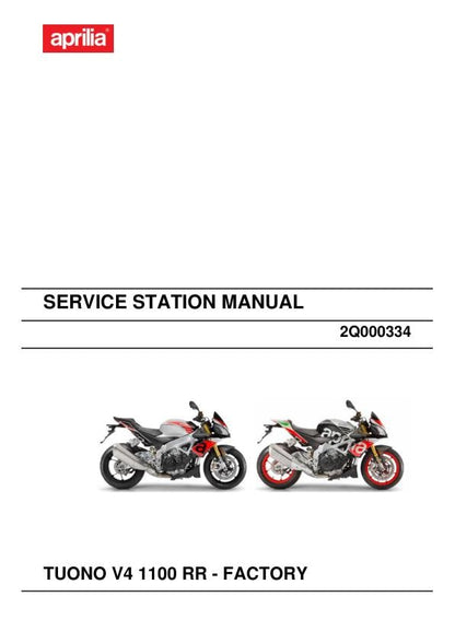 Aprilia Tuono V4 1100 RR - Factory Service Manual factory service manual title page