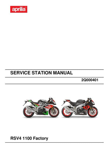 Aprilia RSV4 1100 Factory Service Manual factory service manual title page