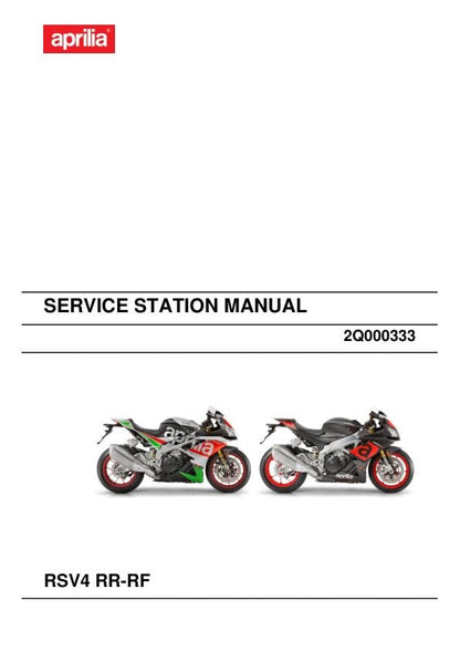 Aprilia RSV4 RR-RF Factory Service Manual factory service manual title page