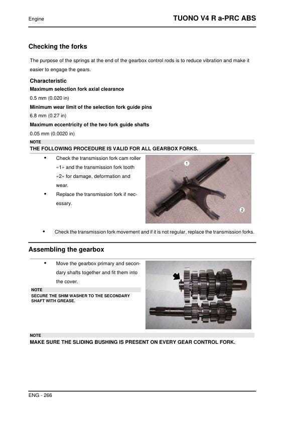 Aprilia Tuono V4 R a-PRC ABS Service Manual sample page with technical illustrations