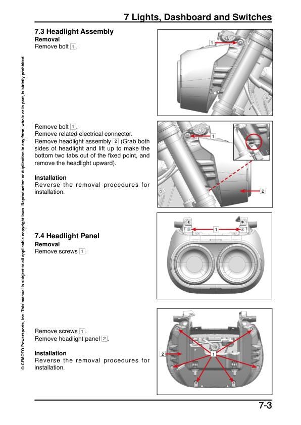 CFMOTO Papio CL  Service Manual sample page from service manual
