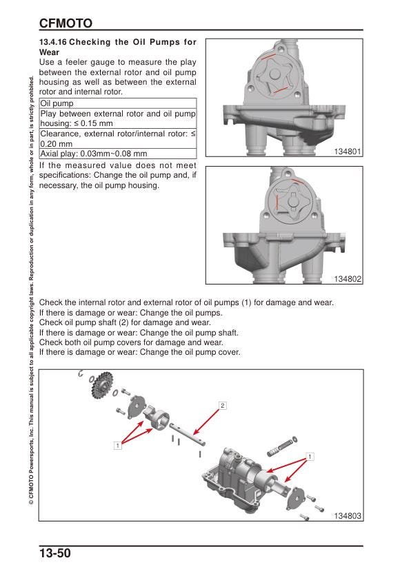 CFMOTO IBEX 800S 800T 800E Service Manual sample page from the repair manual