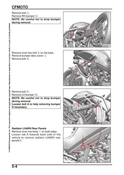 CFMOTO IBEX 800S 800T 800E Service Manual sample page from service manual
