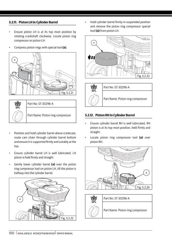 Royal Enfield Interceptor Bear 650 Service Manual sample page from service manual