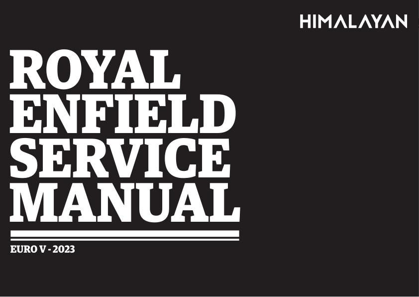 Royal Enfield Himalayan 450 Motorcycle Service Manual factory service manual title page